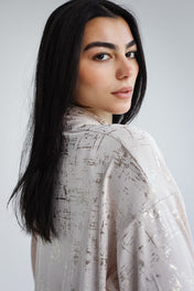 Skye Gilded Beige Kimono - Adults