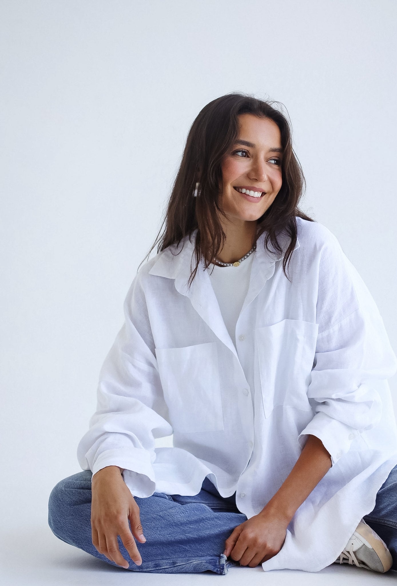 The Essential linen White Shirt - Adults