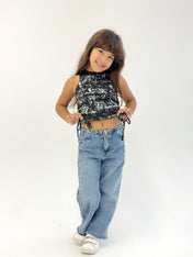 Adjustable Gilded Tank Top Black - Kids