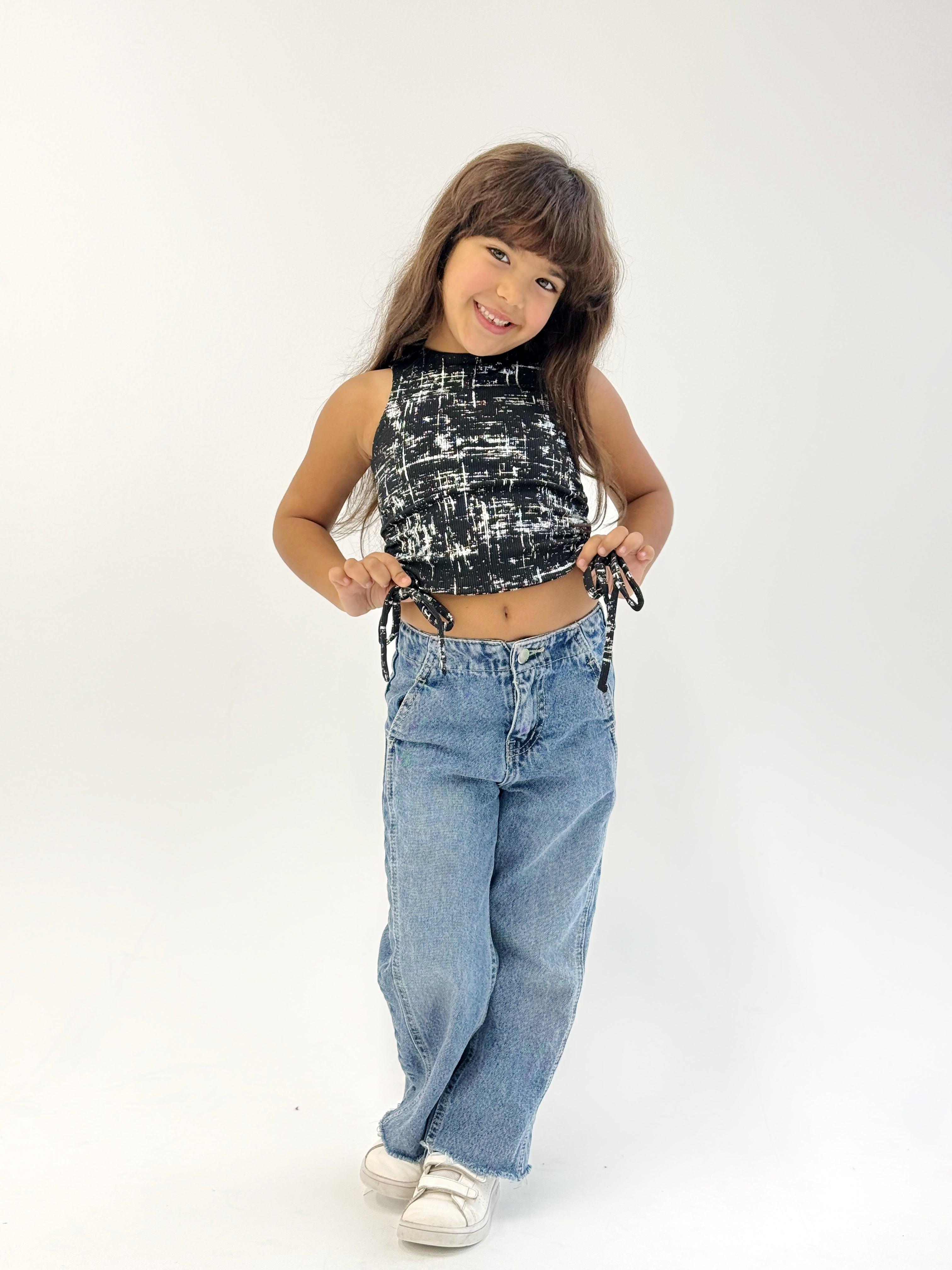Adjustable Gilded Tank Top Black - Kids