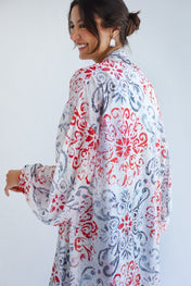 Seaside Kimono- Brick Teal