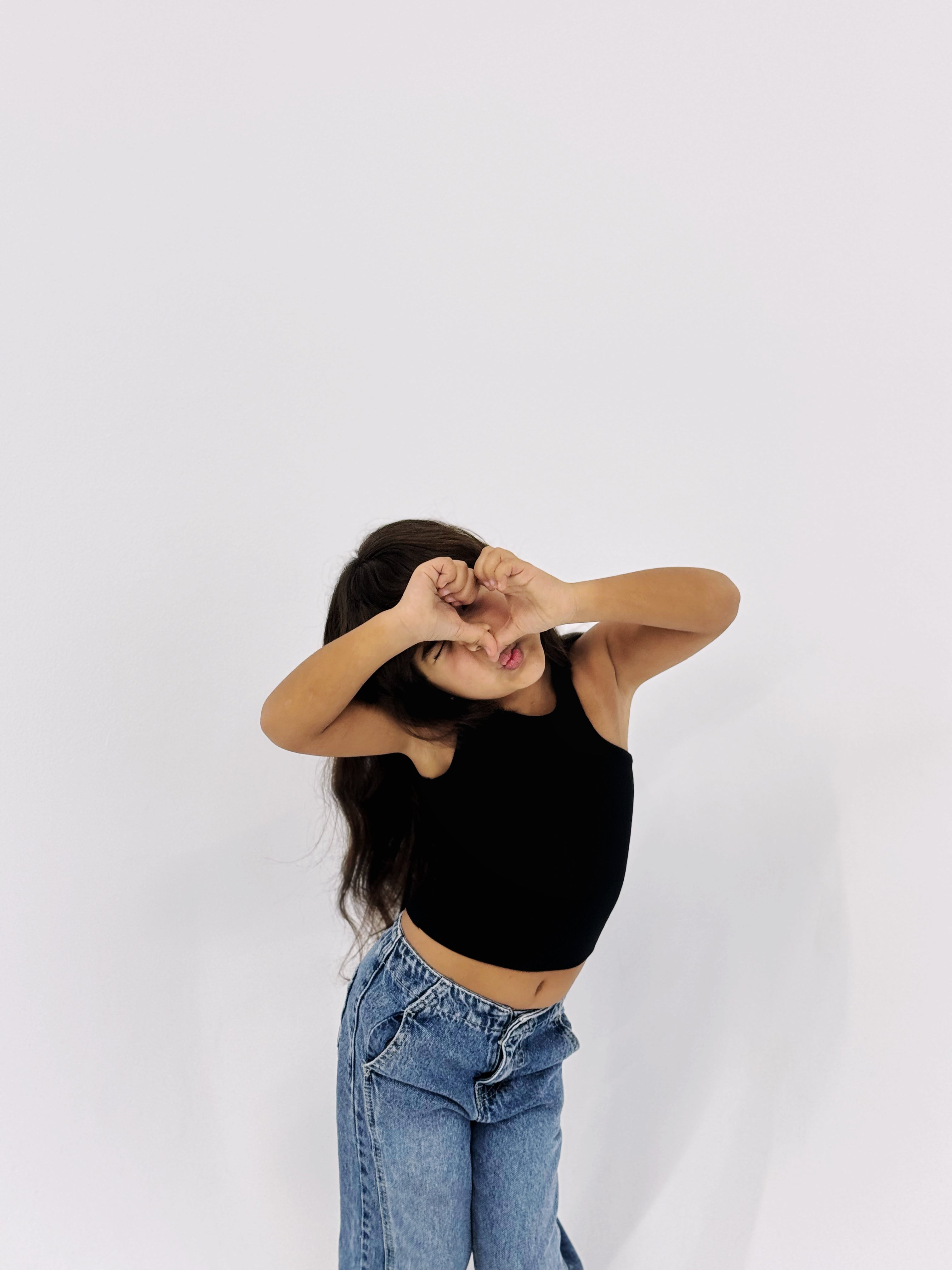 Cutout Tank Top Black - Kids