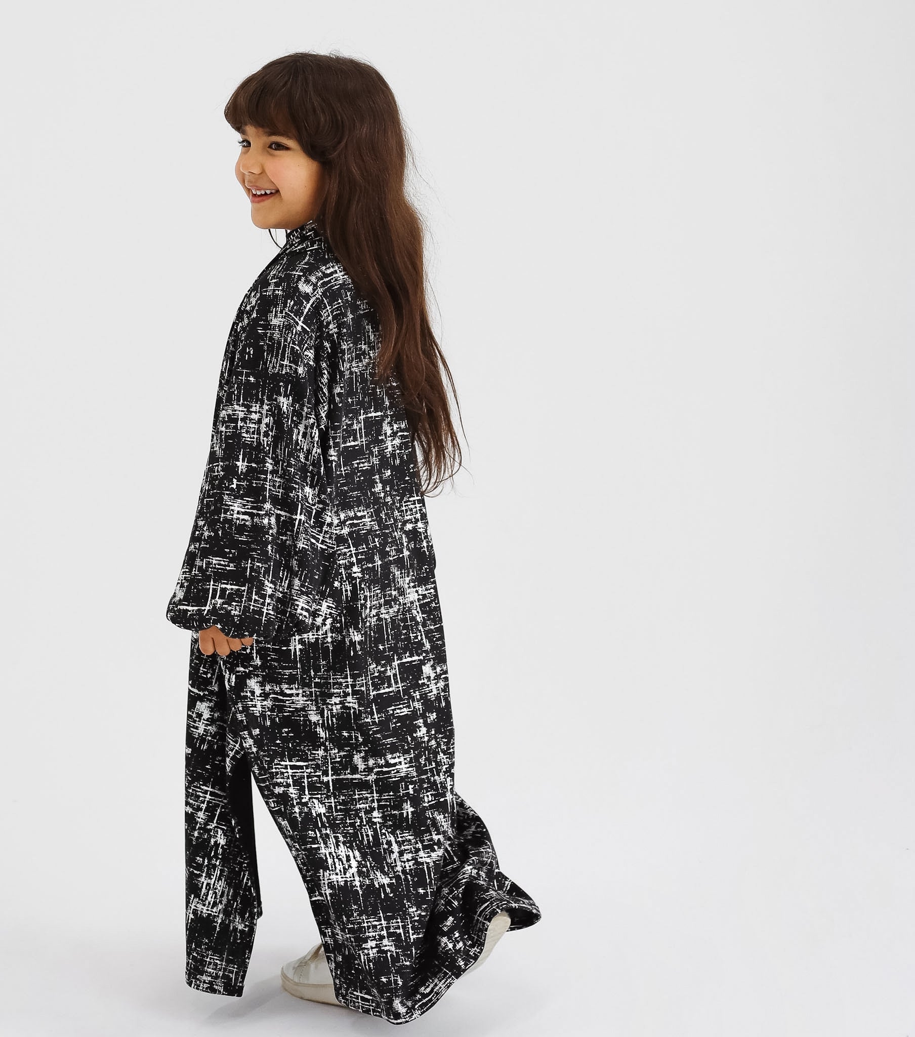 Skye Gilded Black Kimono - Kids