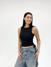 Adjustable Tank Top Black - Adults