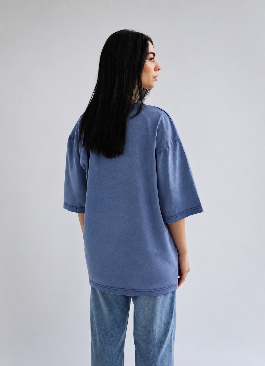 Basic Washed Blue T-Shirt - Adults