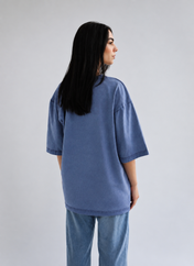 Basic Washed Blue T-Shirt - Adults