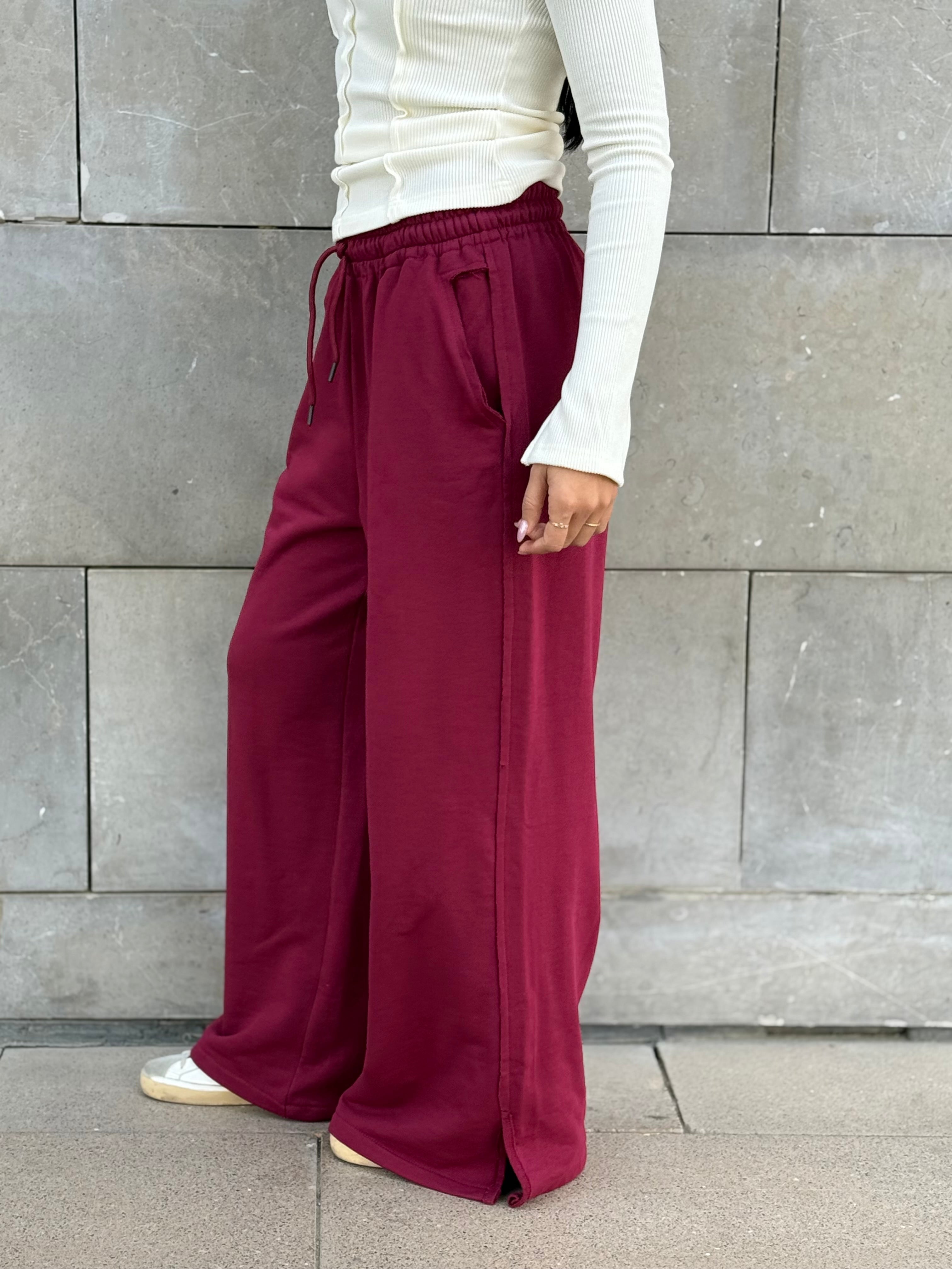 Sweat Pants Burgundy - Adults