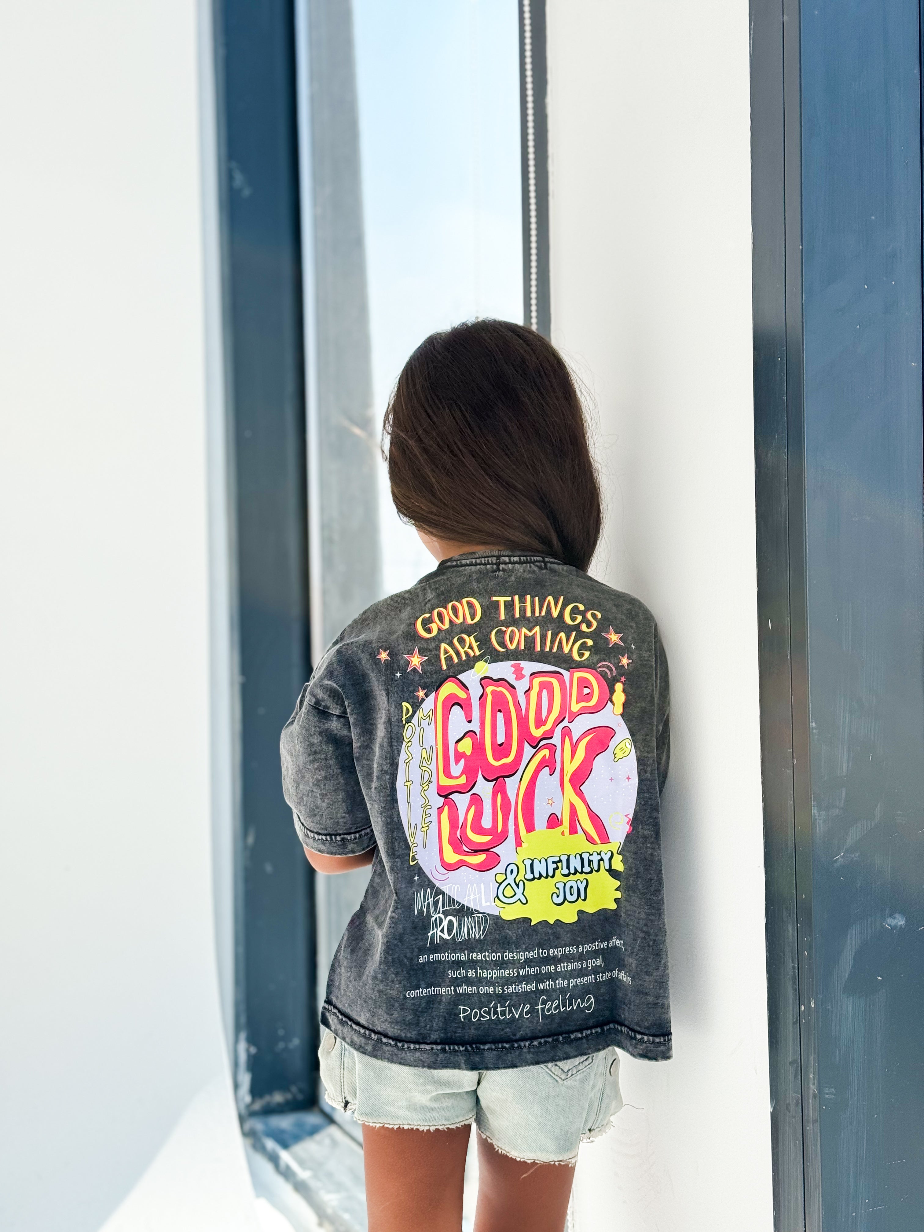 Good Luck Washed Tshirt - Kids