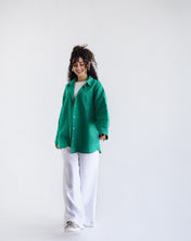 The Essential Linen Green Shirt- Adults