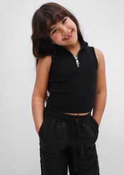 TAMAA Edit Linen Black Pants - Kids