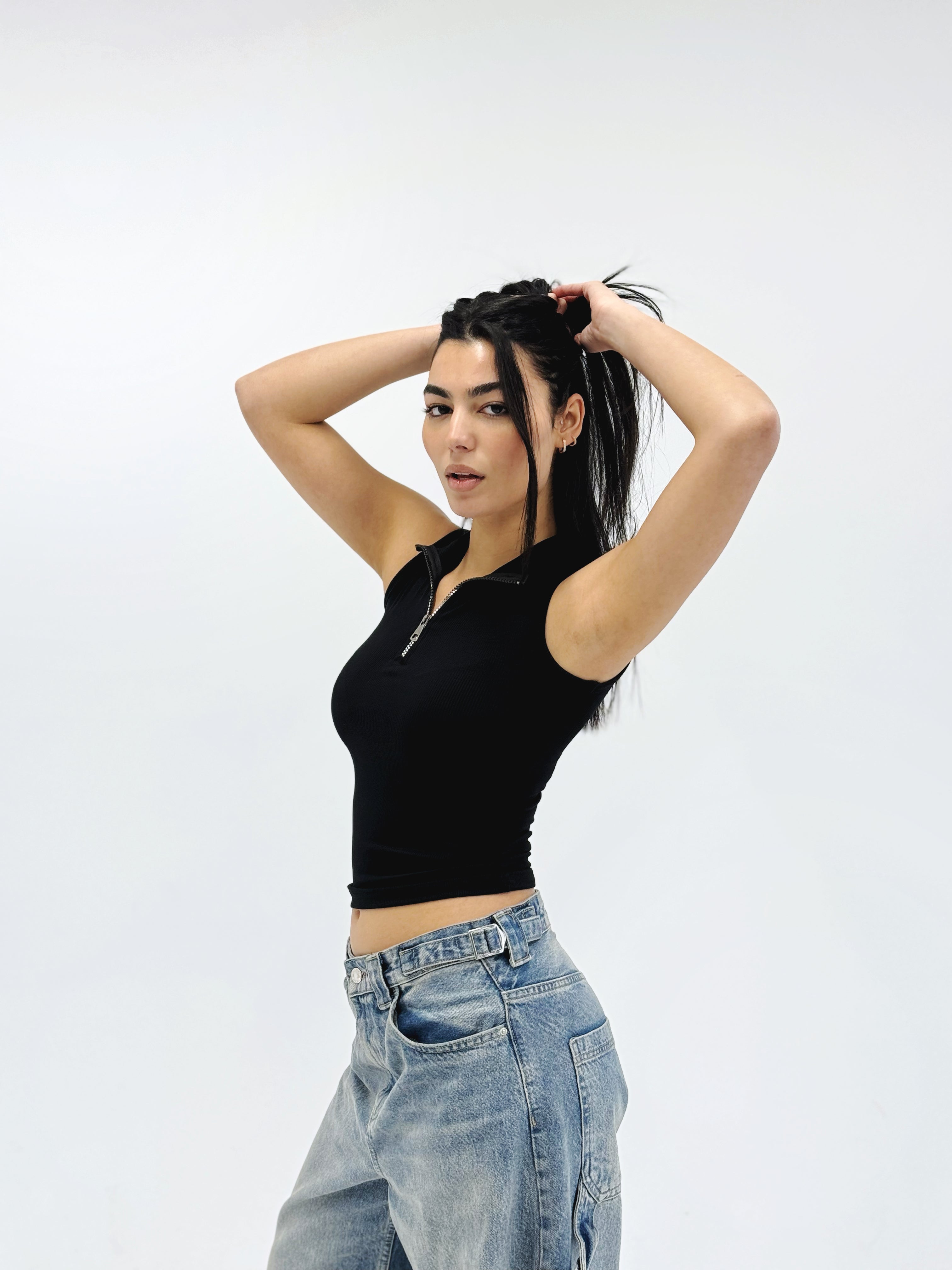 Zipit Tank Top Black- Adults