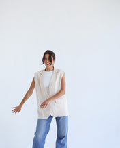 Ripped Vest-Ivory