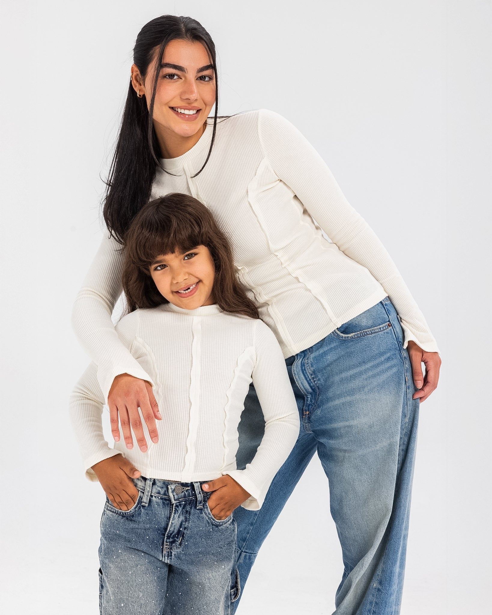 Turtleneck Stitched tank top White - Kids