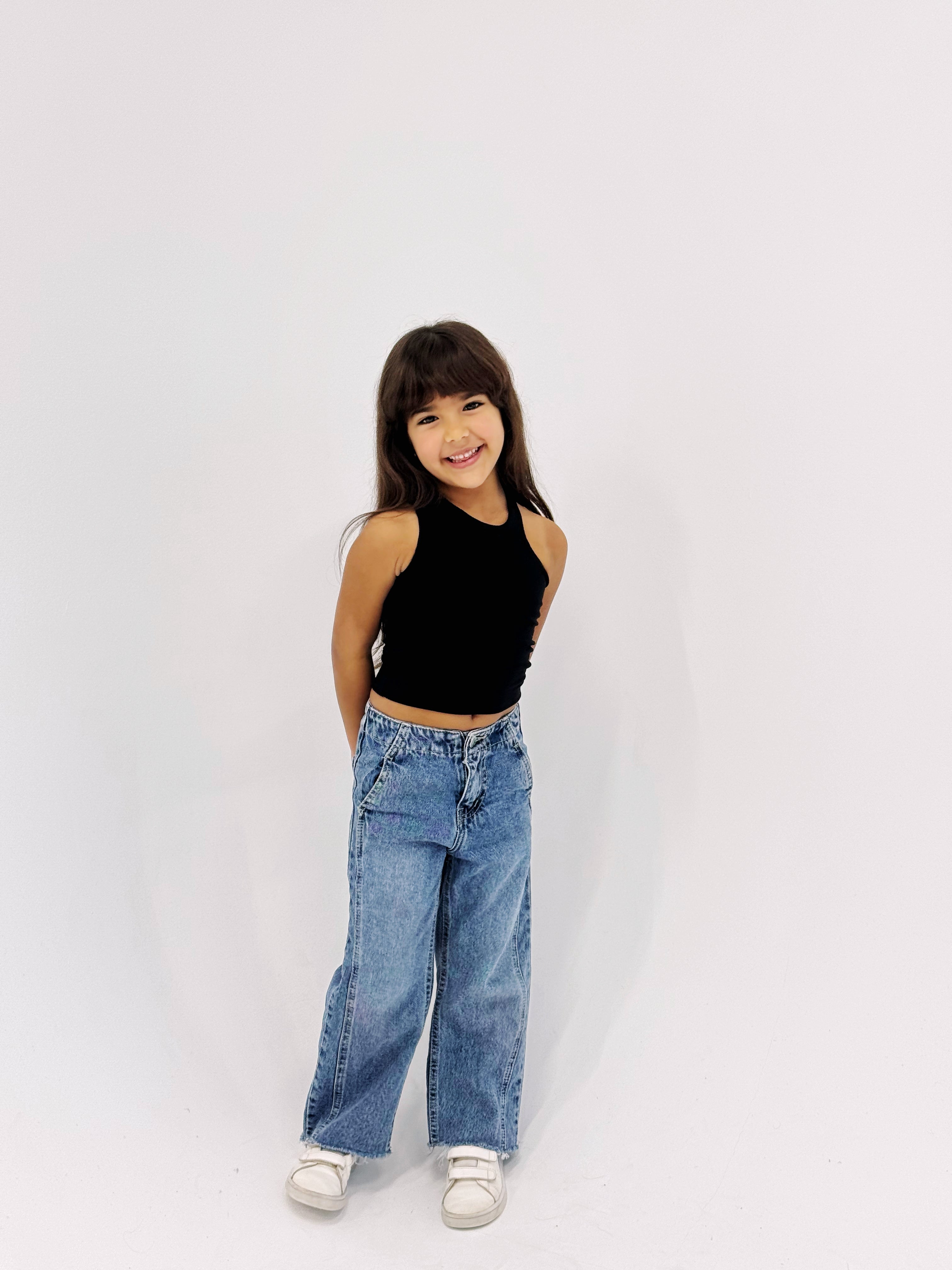 Cutout Tank Top Black - Kids