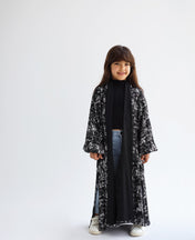 Skye Gilded Black Kimono - Kids