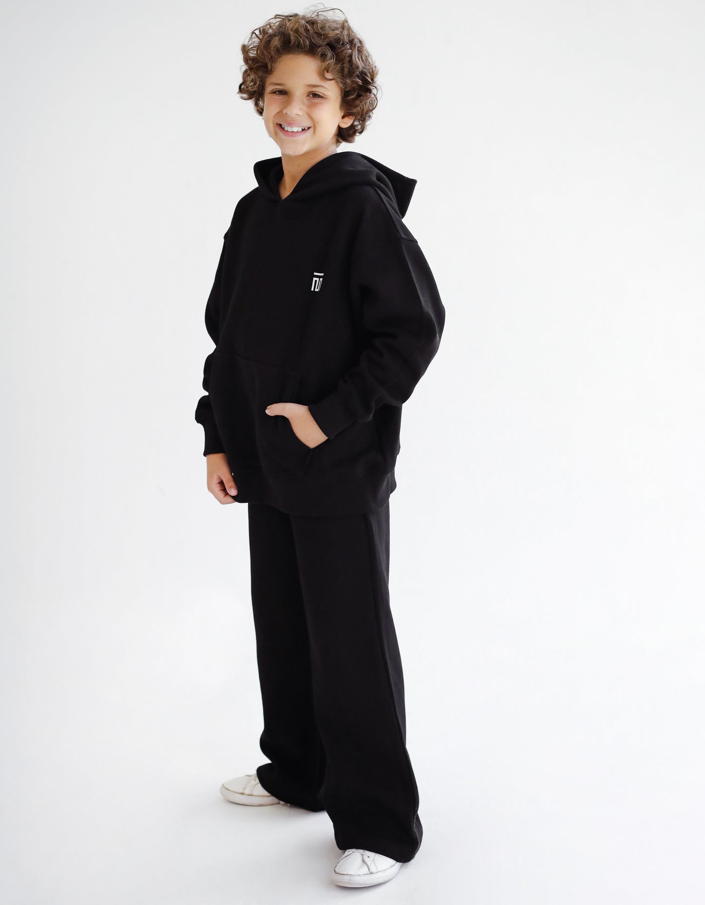 Timeless Hooded Set Black - Kids