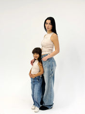 Adjustable Gilded Tank Top Beige - Adults