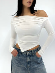 Shoulder Tank Top White - Adults