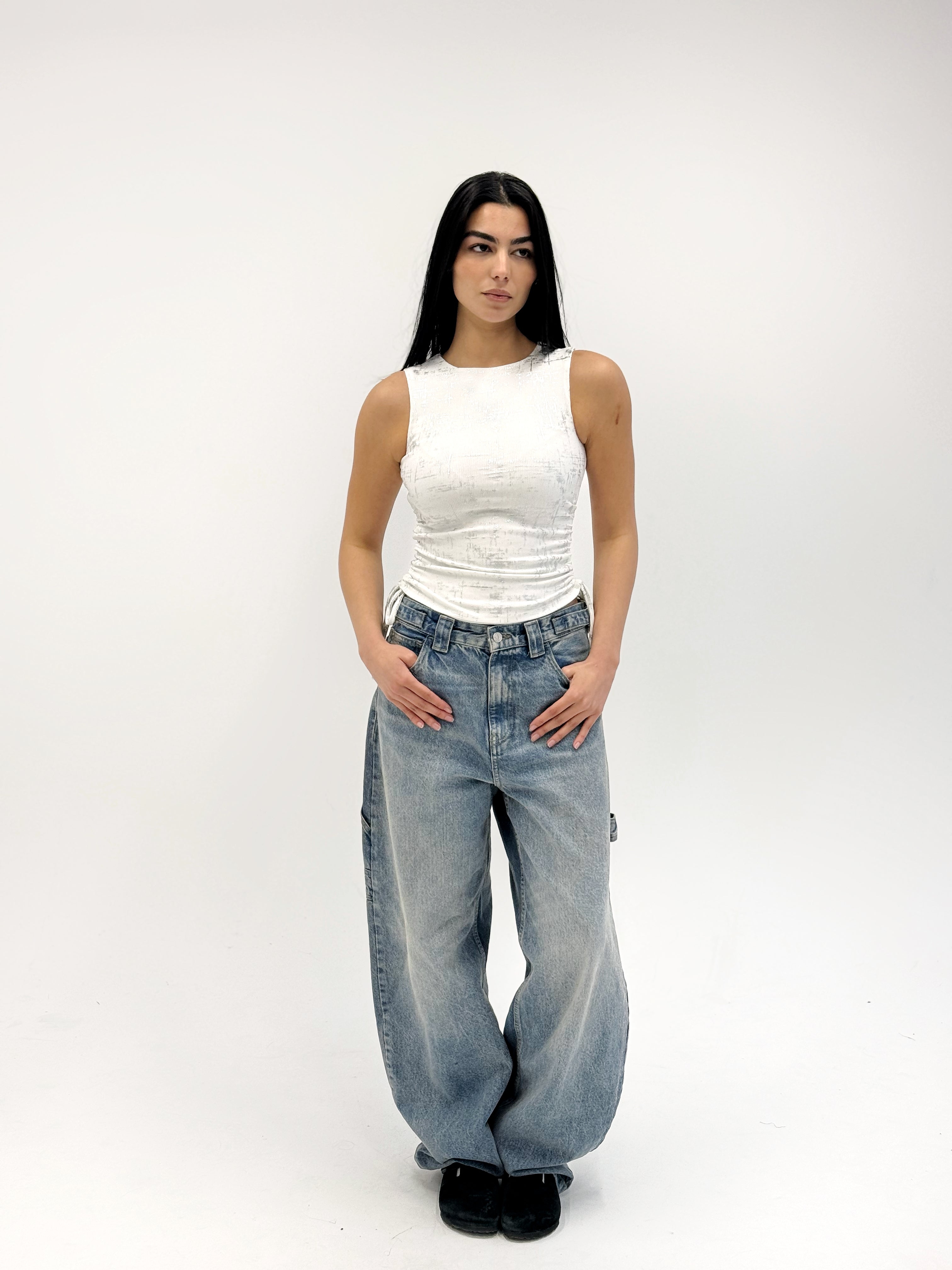 Adjustable Gilded Tank Top White - Adults