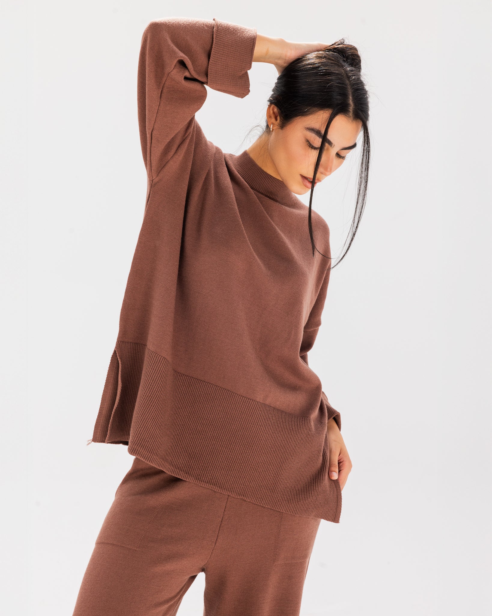 Cozy Knit Set Brown - Adults