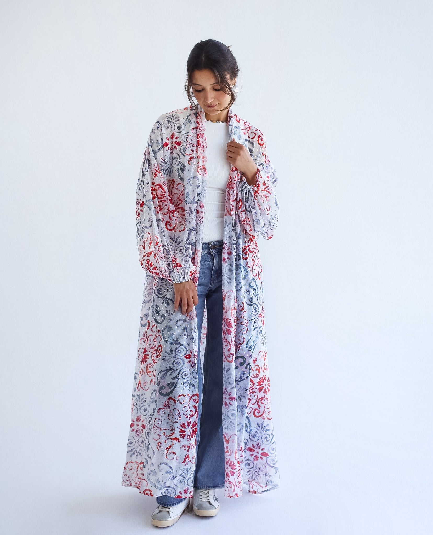 Seaside Kimono- Brick Teal