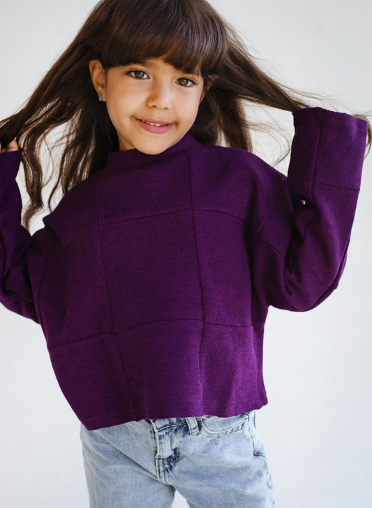 Purple Patterned sweater - Kids