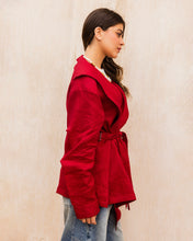 Amulet Linen Cardigan - Ruby