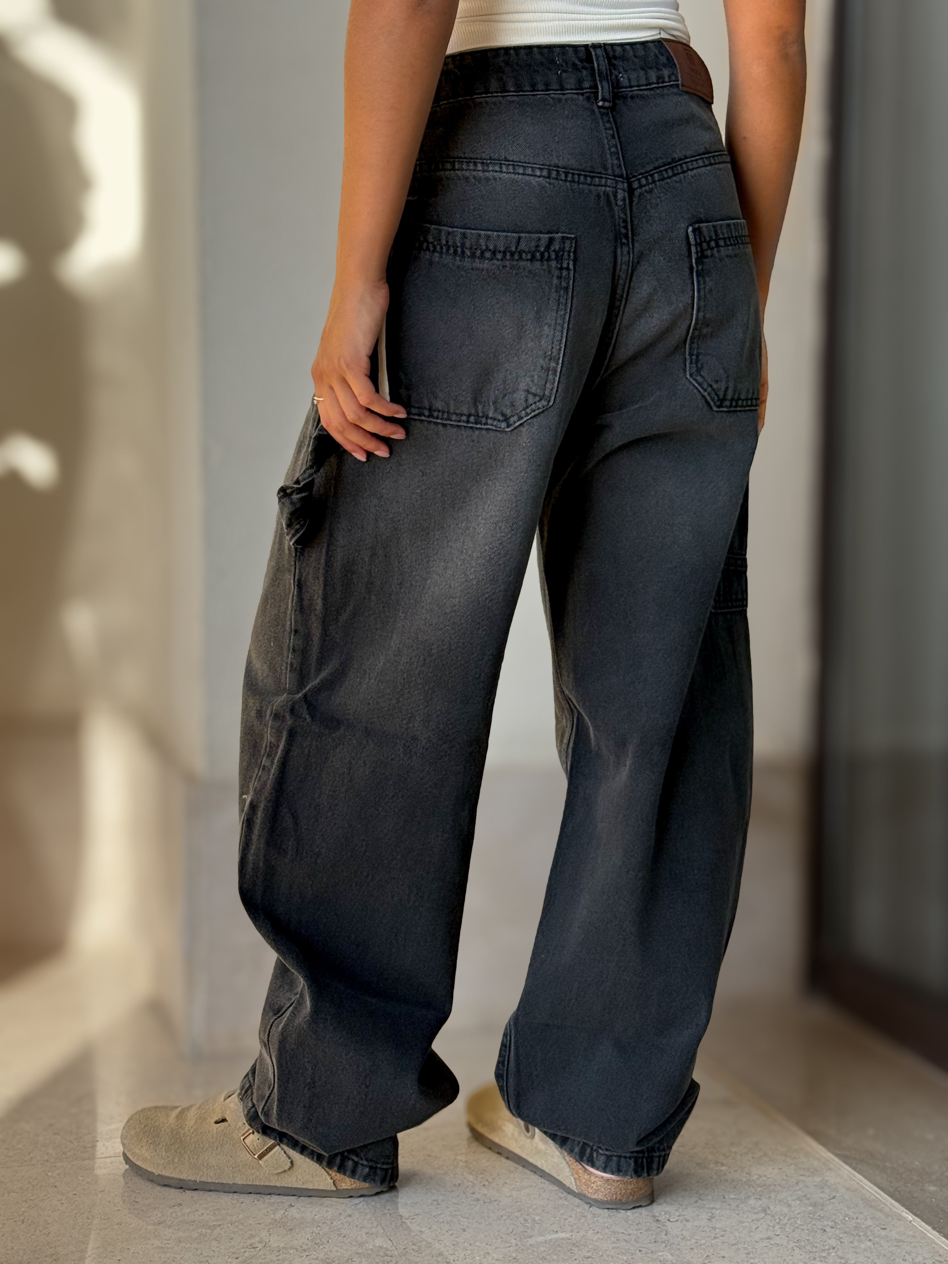 Baggy Denim Pants Black - Adults