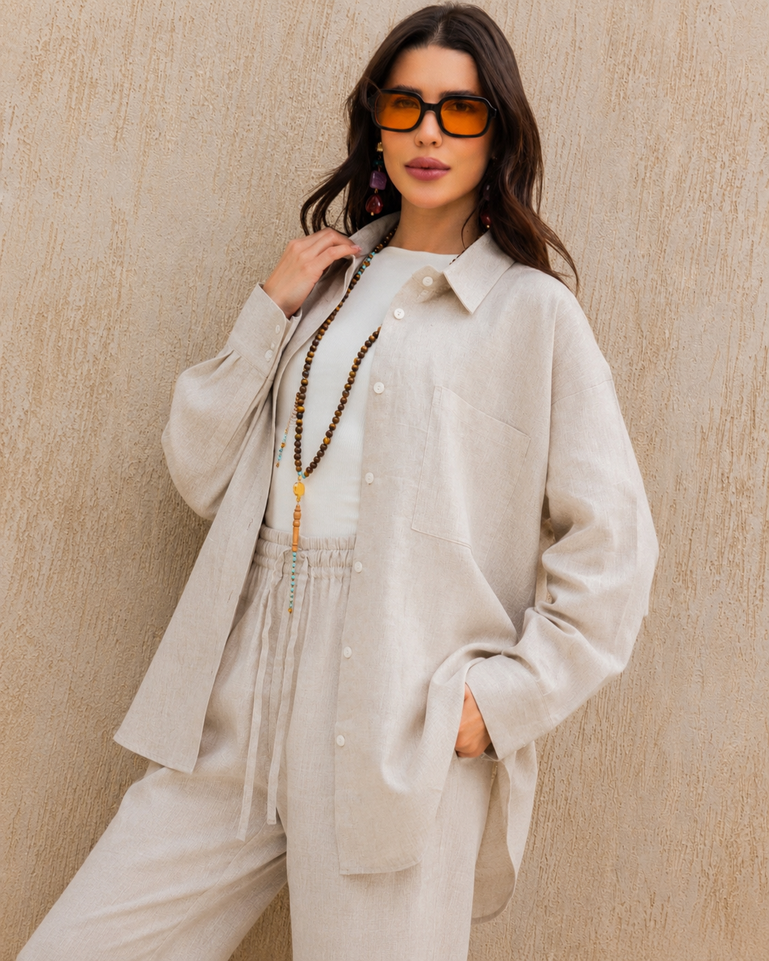 Tamaa edit Linen Shirt - Beige