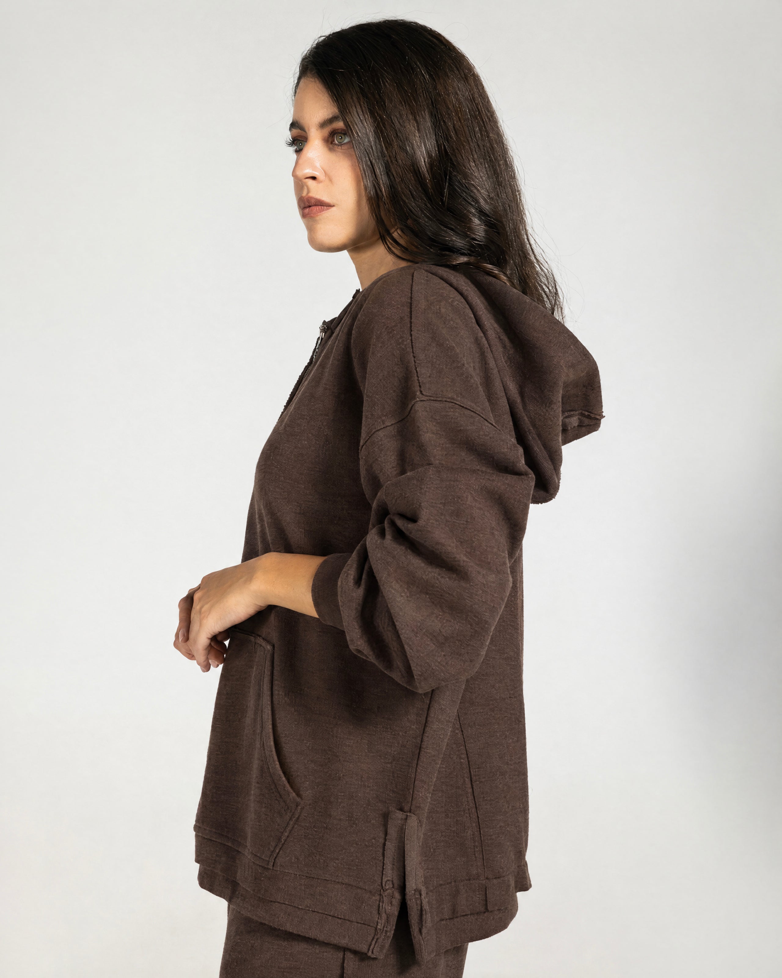The Essential Half-Zip Set Brown - Adults