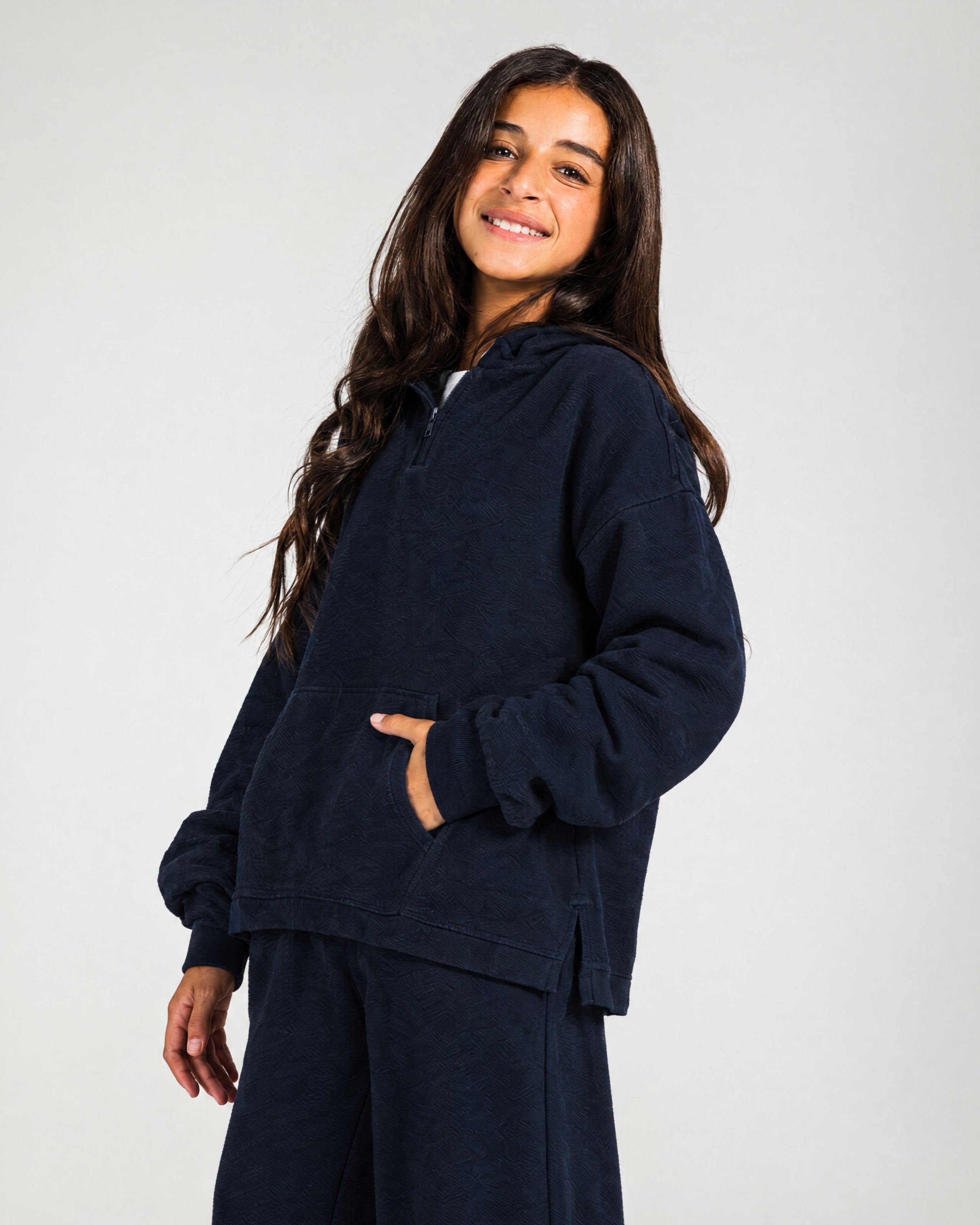 The Essential Half-Zip Set Navy - Kids