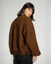 Threaded Motif Suede Jacket Brown - Adults